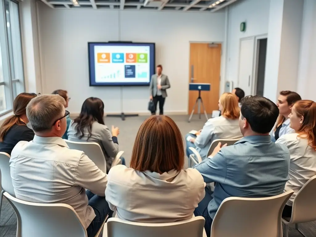 Employees participating in a training session.